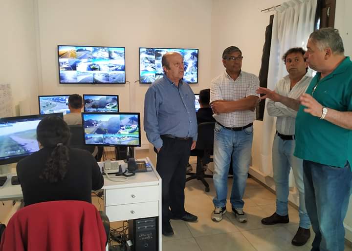 SEGURIDAD: El intendente visitó el centro de monitoreo junto al Dr. Navarro y el delegado Contardo