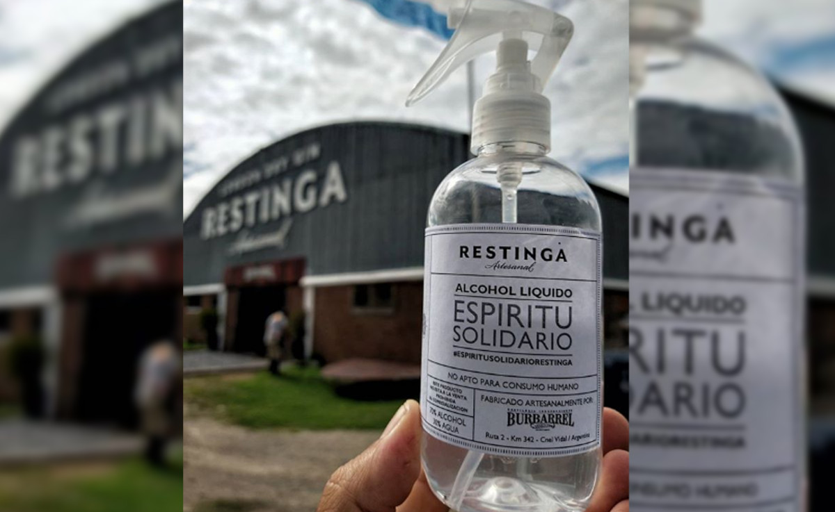 En “Restinga” comenzaron a destilar alcohol para donar a Mar Chiquita y General Pueyrredón