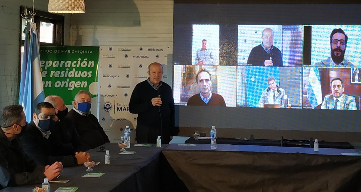 Paredi y Katopodis inauguraron la red cloacal de Santa Clara del Mar por videoconferencia