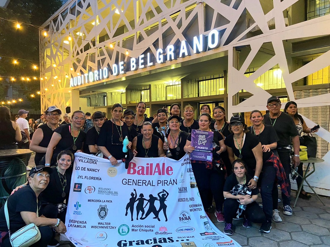 El grupo municipal de baile “BailAle Pirán” se consagró campeón en el Torneo Nacional de Ritmos