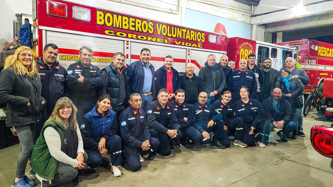 Coronel Vidal: positivo encuentro con los Bomberos Voluntarios