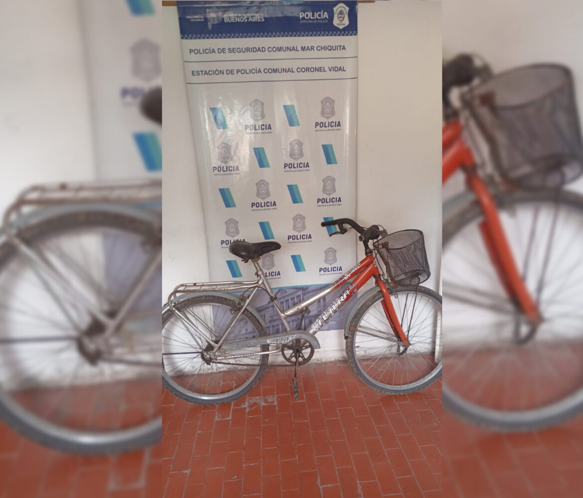 CORONEL VIDAL: Policía encuentra una bicicleta que había sido sustraída en horas de la noche