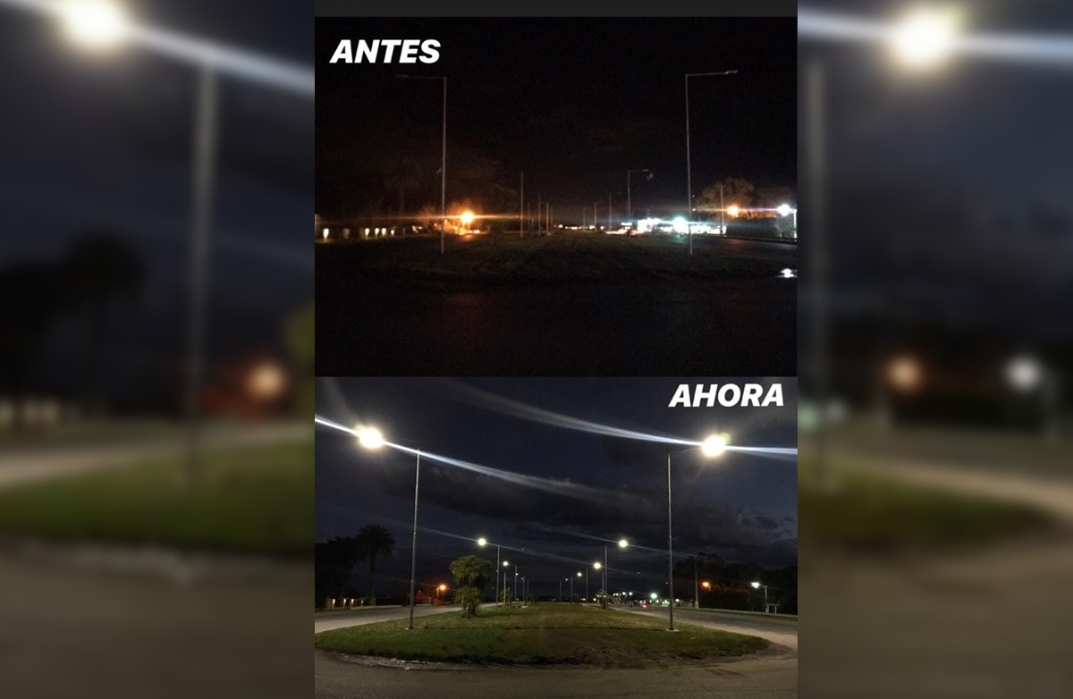 El delegado de Vivoratá destacó el trabajo de AUBASA en la colocación de iluminación LED en el acceso a la localidad sobre la Autovia 2