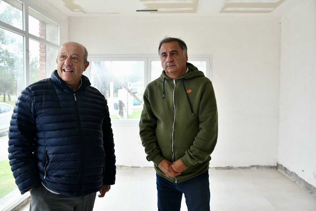 Jorge Paredi y Edgardo Depreti recorrieron obras que se ejecutan a través del Ministerio de Obras Públicas de la Nación