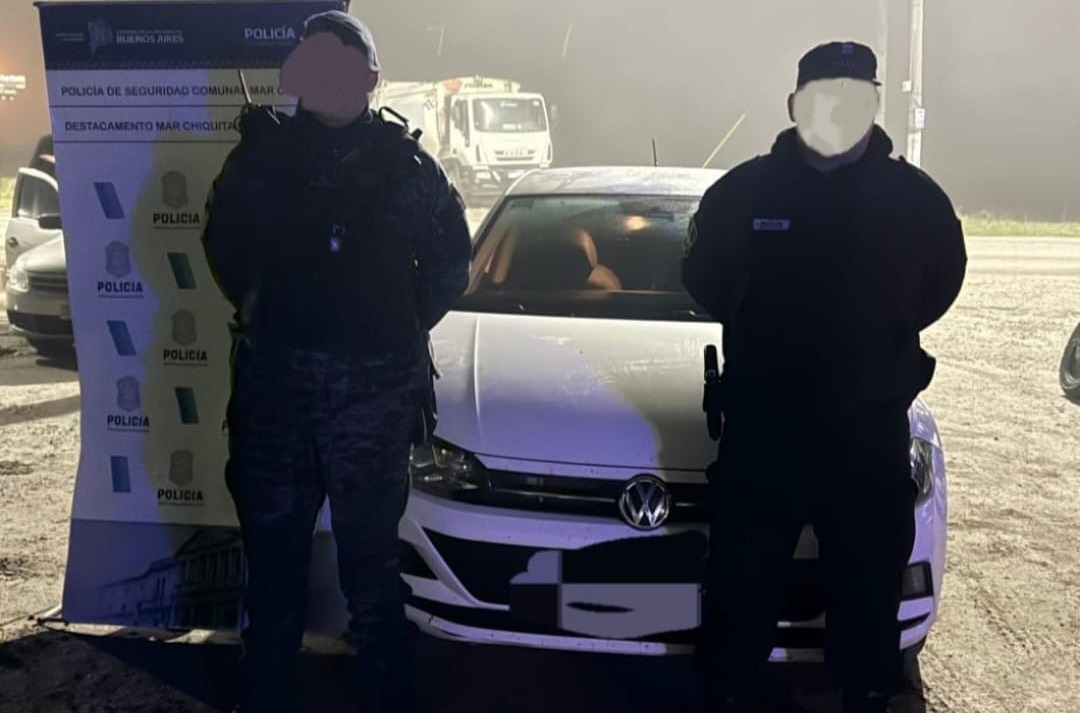 MAR DE COBO: Lo interceptaron en la Costa Norte y el auto tenia pedido de secuestro por haber sido robado en Lanús