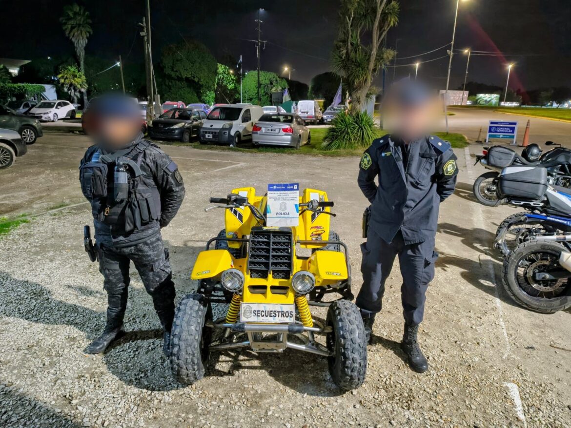 Persecución, fuga y detención de un rebelde en cuatriciclo